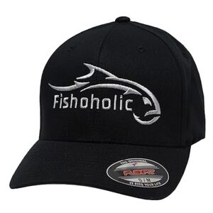 Baseball Fishing Hat Embroidered Logos Mesh Trucker Fishing Outdoors Blak NWT